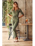 Damen-Overall mit Khaki-Kragen FK598 – Online-Shop – Boutique